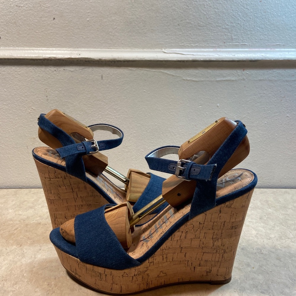 Women Sam & Libby Platform Wedge Sandal size 10